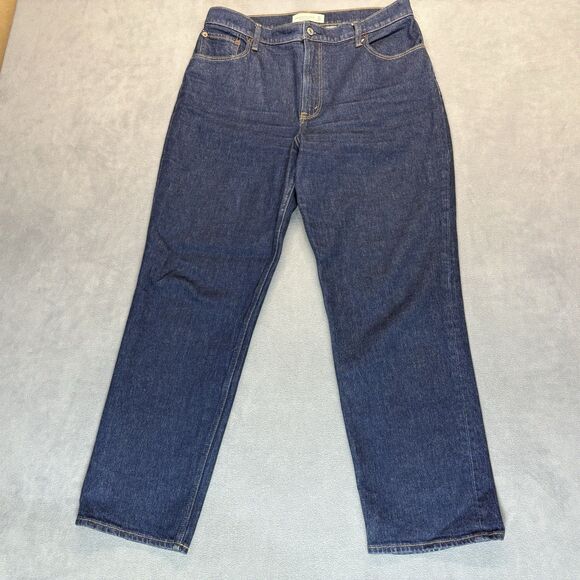 Abercrombie & Fitch Womens Size 31/12S 90s Straight Ultra High Rise Jeans Blue - Picture 1 of 8